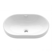 Invena Egina CE52060 umywalka 60x40 cm owalna wpuszczana biała