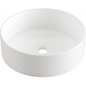 Invena Limnos CE59001W umywalka 36x36 cm okrągła biała