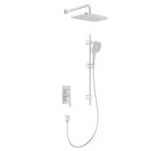 KFA Armatura Malaga White 452930144 zestaw prysznicowy podtynkowy z deszczownicą biały