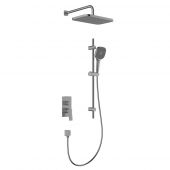 KFA Armatura Malaga 452930161 zestaw prysznicowy podtynkowy z deszczownicą grafit