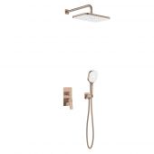 KFA Armatura Malaga 452950134 zestaw prysznicowy podtynkowy z deszczownicą miedź szczotkowana