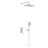 KFA Armatura Malaga White 452950144 zestaw prysznicowy podtynkowy z deszczownicą biały