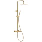 KFA Armatura Moza 573692031 zestaw prysznicowy ścienny z deszczownicą złoty