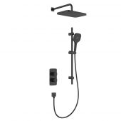 KFA Armatura Malaga 575930181 zestaw prysznicowy podtynkowy termostatyczny z deszczownicą czarny