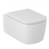 Kludi Resa S 27WCSET53 miska wc z deską wolnoopadającą wisząca bez kołnierza spłukiwanie wirowe biały mat