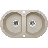 Laveo Dafne SBD420T zlewozmywak granitowy 78x47 cm beżowy