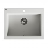 Laveo Komodo SBK610T zlewozmywak granitowy 63.5x49 cm biały