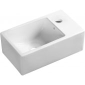 Laveo Kvadrato VUK6135 umywalka 35x21 cm prostokątna nablatowa biała
