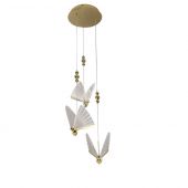 Light Prestige Mariposa LP17153P lampa wisząca 3x24 W przezroczysta-złota