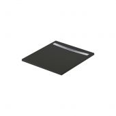Meissen Keramik Kontra S207020 brodzik prostokątny z maskownicą 100x90 cm czarny