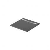 Meissen Keramik Kontra S207024 brodzik kwadratowy z maskownicą 90x90 cm grafitowy