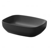 Meissen Keramik Farva K712015 umywalka 50x38.5 cm prostokątna nablatowa antracyt