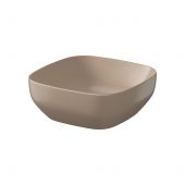 Meissen Keramik Farva K712032 umywalka 38x38 cm kwadratowa nablatowa brąz/beż