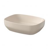 Meissen Keramik Farva K712034 umywalka 50x38.5 cm prostokątna nablatowa brąz/beż