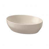 Meissen Keramik Farva K712046 umywalka 50x38.5 cm owalna nablatowa brąz/beż