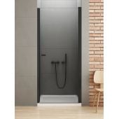 New Trendy New Soleo Black D0209A drzwi prysznicowe 70 cm uchylne czarny mat/szkło przezroczyste