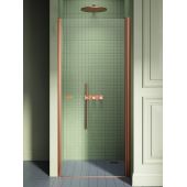 New Trendy New Soleo Copper Brushed D0492A drzwi prysznicowe 100 cm uchylne miedź szczotkowany/szkło przezroczyste