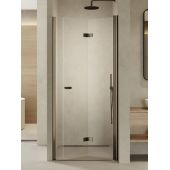 New Trendy New Soleo Gunmetal Brushed D0541A drzwi prysznicowe 80 cm składane grafitowy szczotkowany/szkło przezroczyste