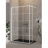 New Trendy New Modus White EXK2241 ścianka prysznicowa walk-in 100 cm biały mat/szkło ze wzorem