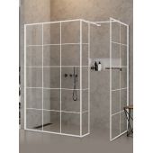 New Trendy New Modus White EXK2280 ścianka prysznicowa walk-in 80 cm biały mat/szkło ze wzorem