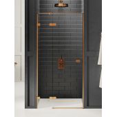 New Trendy Avexa Copper Brushed EXK3543 drzwi prysznicowe 140 cm uchylne miedź szczotkowany/szkło przezroczyste