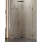 New Trendy Avexa Gunmetal Brushed EXK3829 kabina prysznicowa 80x80 cm szczotkowany/szkło przezroczyste