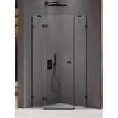 New Trendy Avexa Black EXK3873 kabina prysznicowa 80x80 cm czarny mat/szkło przezroczyste