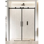 New Trendy Softi Black EXK3964 drzwi prysznicowe 180 cm rozsuwane czarny mat/szkło przezroczyste