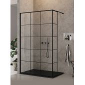 New Trendy New Modus Black EXK5580 ścianka prysznicowa walk-in 30 cm czarny mat/szkło przezroczyste