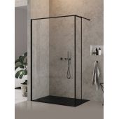 New Trendy New Modus Black EXK5588 ścianka prysznicowa walk-in 30 cm czarny mat/szkło przezroczyste