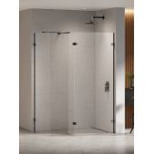 New Trendy Eventa Black Chrome EXK6323 ścianka prysznicowa walk-in 100 cm czarny połysk/szkło przezroczyste