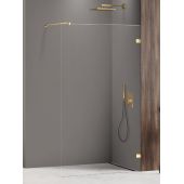 New Trendy Avexa Gold Shine EXK7058 ścianka prysznicowa walk-in 90 cm złoty połysk/szkło przezroczyste