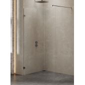 New Trendy Avexa Gunmetal Brushed EXK7105 ścianka prysznicowa walk-in 120 cm szczotkowany/szkło przezroczyste