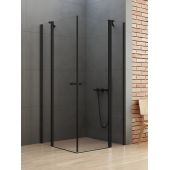 New Trendy New Soleo Black K0557 kabina prysznicowa 120x100 cm prostokątna czarny mat/szkło przezroczyste