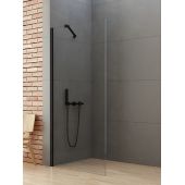 New Trendy New Soleo Black K0770 ścianka prysznicowa walk-in 100 cm czarny mat/szkło przezroczyste