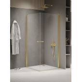 New Trendy New Soleo Light Gold K1882 kabina prysznicowa 90x90 cm kwadratowa złoty połysk/szkło przezroczyste