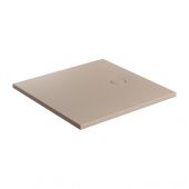 Omnires Aquarock AQUAROCK90KDB brodzik kwadratowy z maskownicą 90x90 cm beżowy