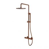 Omnires Contour CT8044CPB zestaw prysznicowy ścienny z deszczownicą miedź