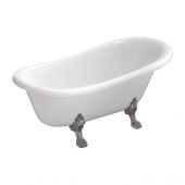 Omnires M+ Atena157BP wanna wolnostojąca 157x77 cm owalna biała-czarna-dwukolorowa
