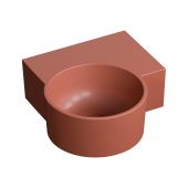 Omnires Ovo M+ OVO335UWPTE umywalka 33x34 cm narożna ścienna-nablatowa