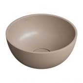 Omnires Shell M+ SHELL350UNDB umywalka 35x35 cm okrągła nablatowa brąz/beż