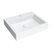 Omnires M+ Thasos500BP umywalka 50x42 cm prostokątna ścienna-nablatowa biała