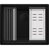 Primagran Praga XXL 60 Level zlewozmywak granitowy 56x47 cm czarny O_OP6KC-001