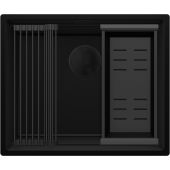 Primagran Praga XXL 60 Level zlewozmywak granitowy 56x47 cm czarny O_OP6KC-002