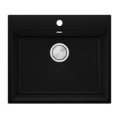 Primagran Ryga XL 60 zlewozmywak granitowy 58x50 cm czarny O_OYRKC-001