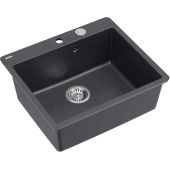Quadron Morgan HB8304U8FMBSP2O zlewozmywak graniteq 56.5x49.5 cm czarny