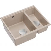 Quadron Logan HCQL5646U2BSU zlewozmywak graniteq 55x46 cm beżowy