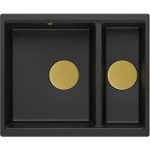 Quadron Logan HCQL5646U7G1U zlewozmywak graniteq 55x46 cm czarny
