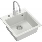 Quadron Peter HCQP5052BIK3323503WHM zlewozmywak z baterią biały/biały