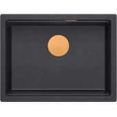 Quadron Logan 100 zlewozmywak 59,5x45 cm Graniteq czarny/miedziany HQJ6045U8PVDC1U